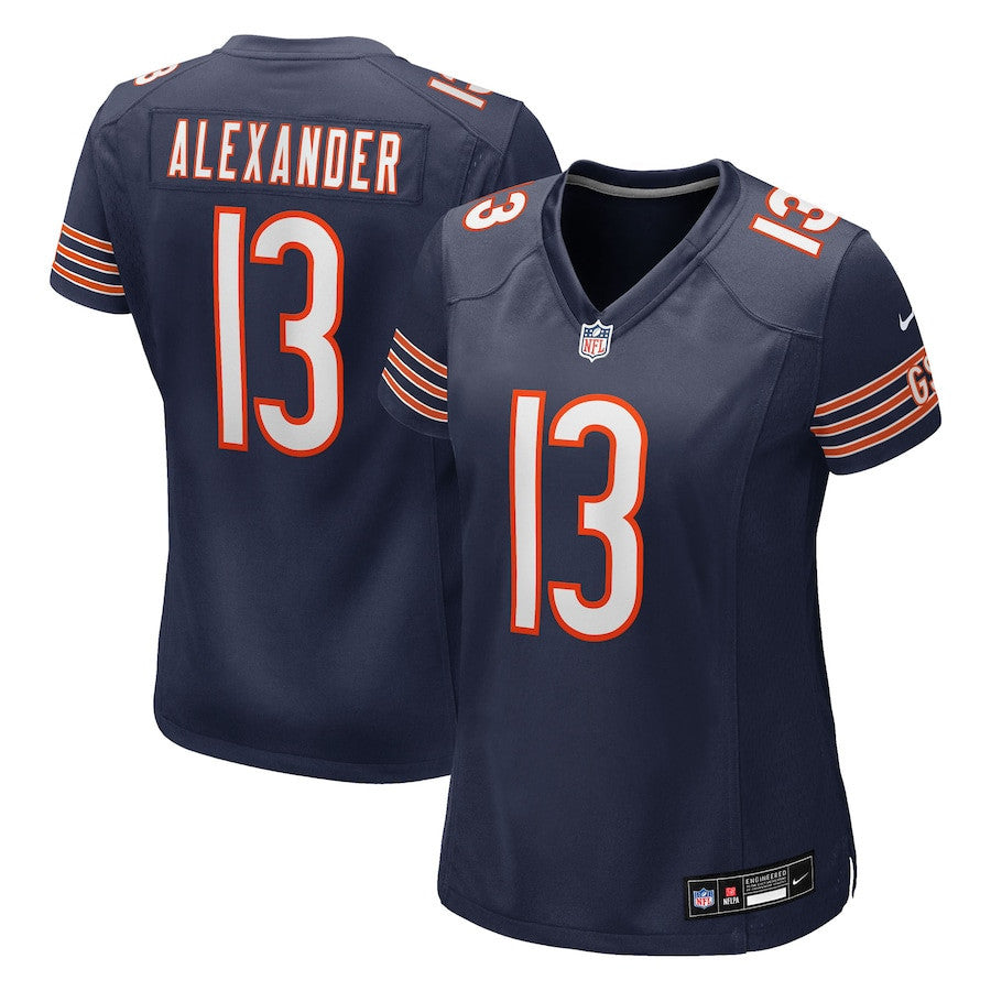 Maurice Alexander 13 Chicago Bears Women's Team Game Jersey - Navy