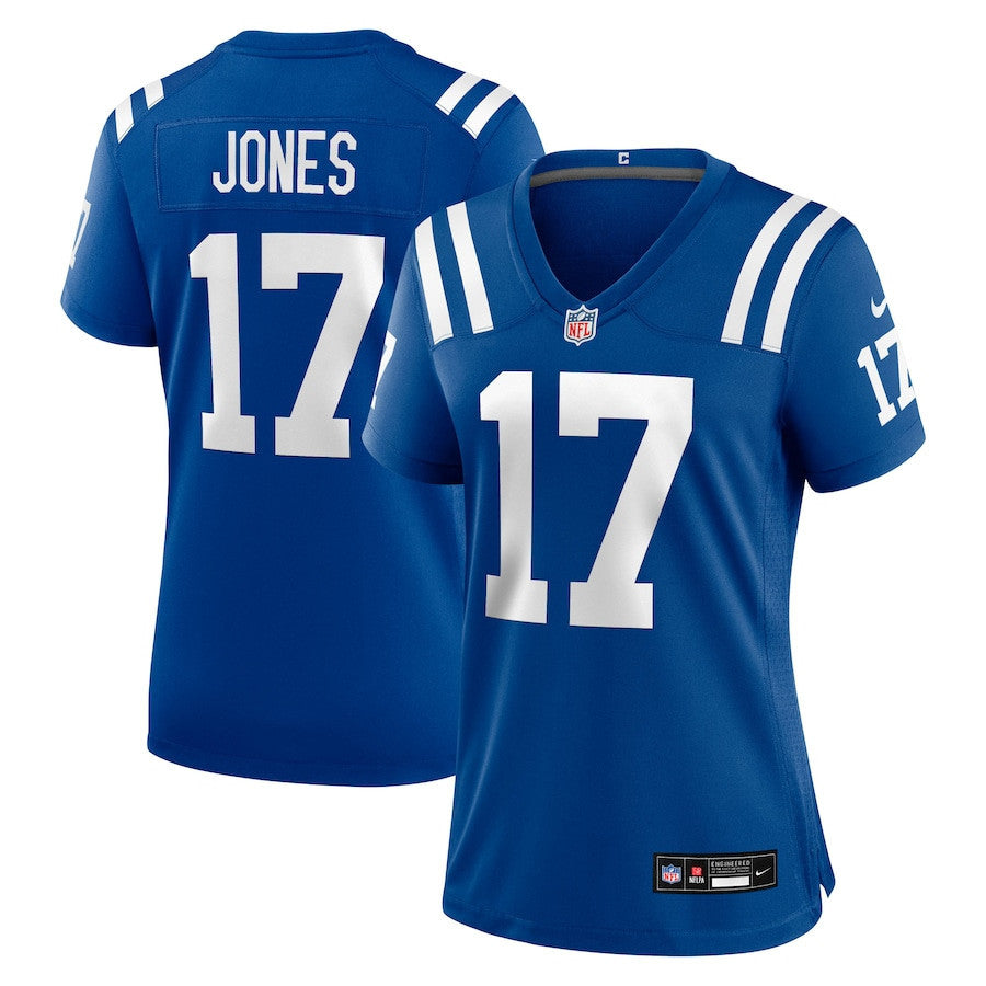Daniel Jones 17 Indianapolis Colts Women's Team Game Jersey - Royal