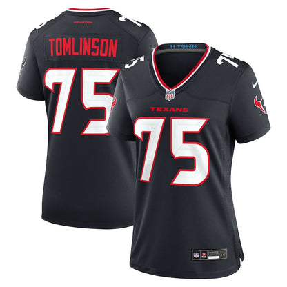 Laken Tomlinson 75 Houston Texans Women's Team Game Jersey - Navy