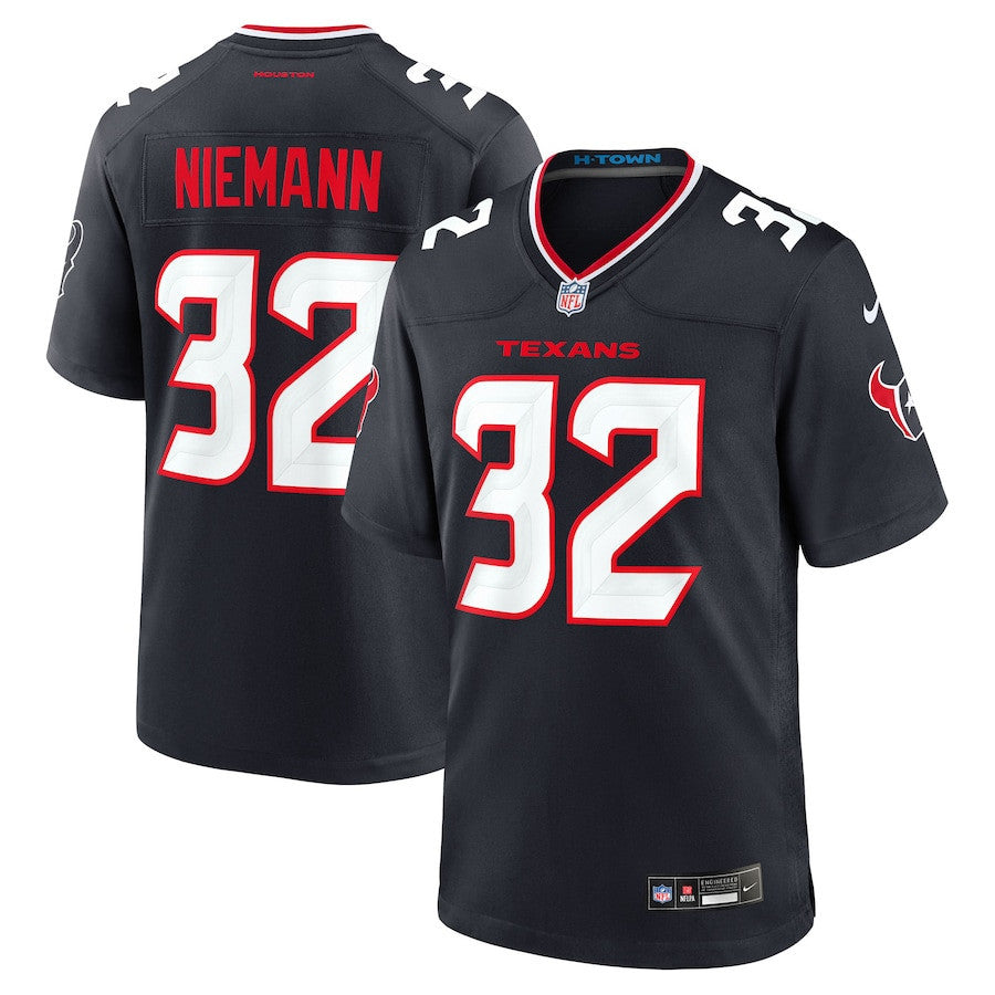 Nick Niemann 32 Houston Texans Team Game Men Jersey - Navy