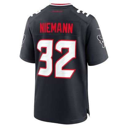 Nick Niemann 32 Houston Texans Team Game Men Jersey - Navy