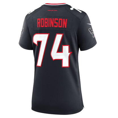 Cam Robinson 74 Houston Texans Women's Team Game Jersey - Navy