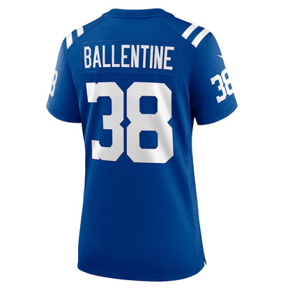 Corey Ballentine 38 Indianapolis Colts Women's Team Game Jersey - Royal