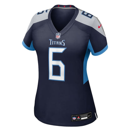 Joey Slye 6 Tennessee Titans Women's Team Game Jersey - Navy