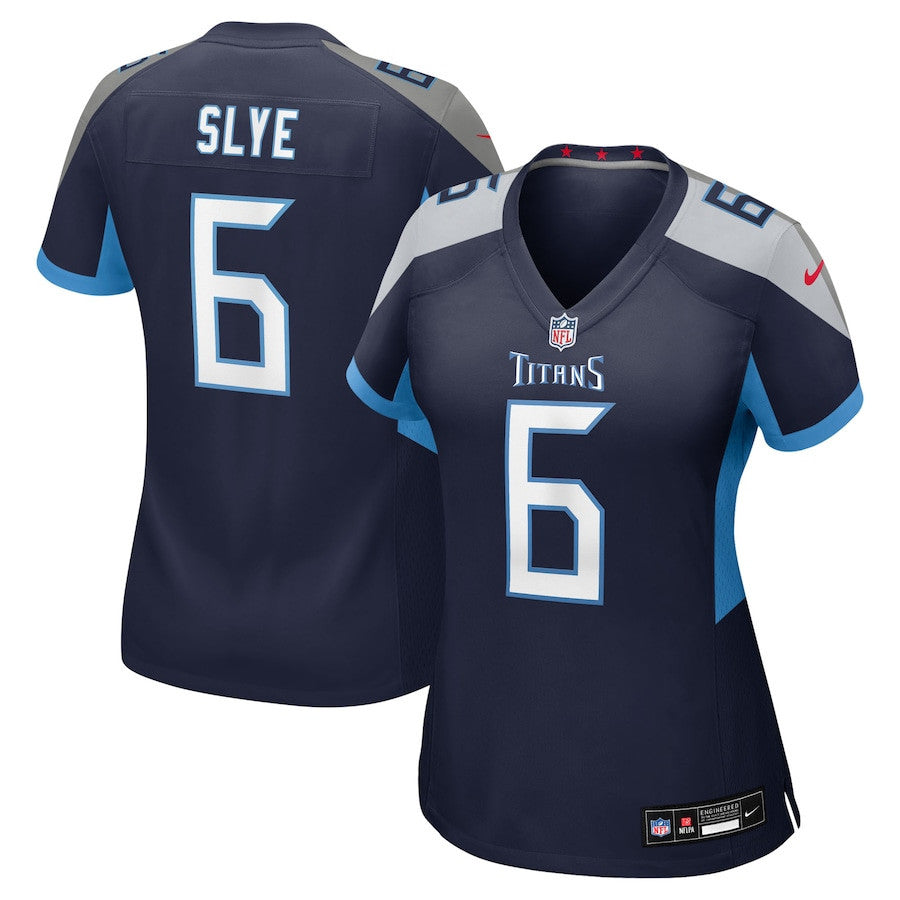 Joey Slye 6 Tennessee Titans Women's Team Game Jersey - Navy