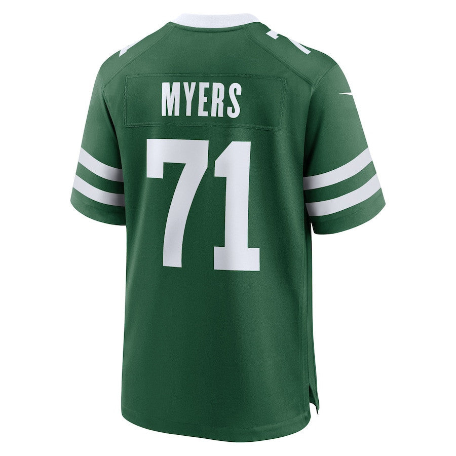 Josh Myers 71 New York Jets Team Game Men Jersey - Legacy Green