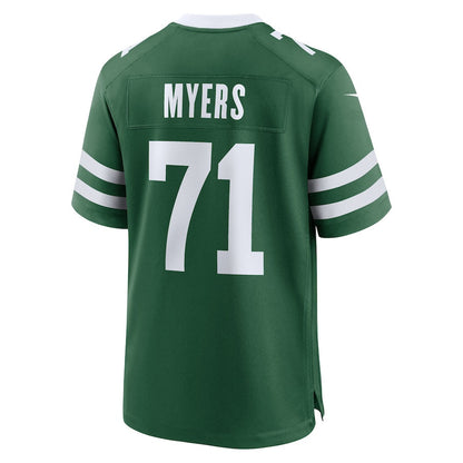 Josh Myers 71 New York Jets Team Game Men Jersey - Legacy Green