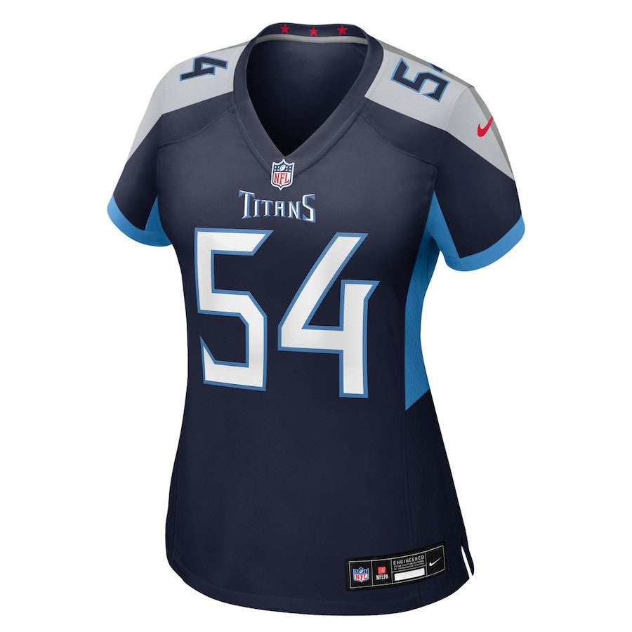 Lorenzo Carter 54 Tennessee Titans Women's Team Game Jersey - Navy