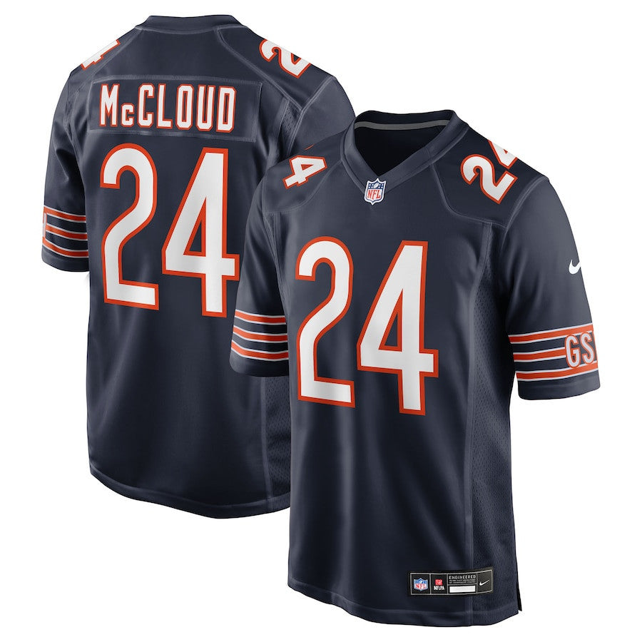 Nick McCloud 24 Chicago Bears Team Game Men Jersey - Navy