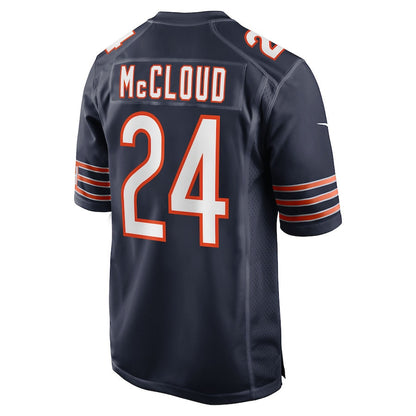 Nick McCloud 24 Chicago Bears Team Game Men Jersey - Navy
