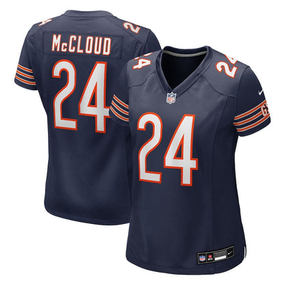 Nick McCloud 24 Chicago Bears Women's Team Game Jersey - Navy