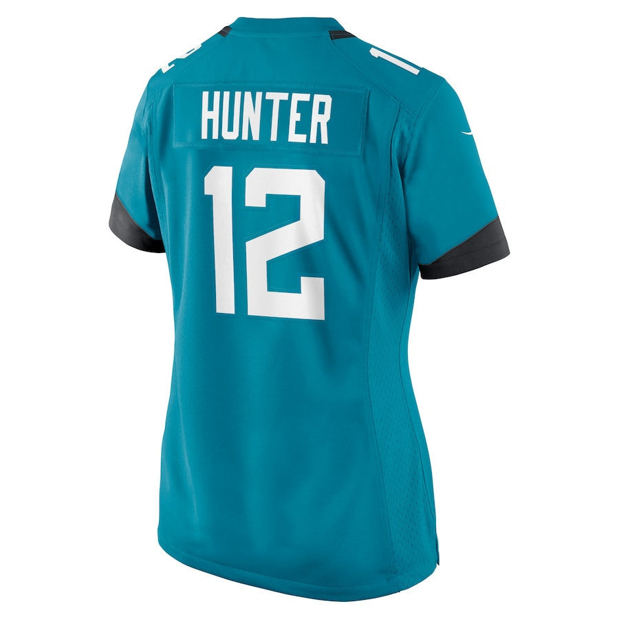Travis Hunter 12 Jacksonville Jaguars Women's 2025 Draft First Round Pick Team Game Player Jersey - Teal