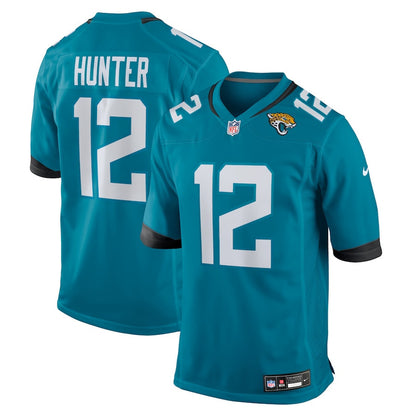 Travis Hunter 12 Jacksonville Jaguars 2025 Draft First Round Pick Game Men Jersey - Teal