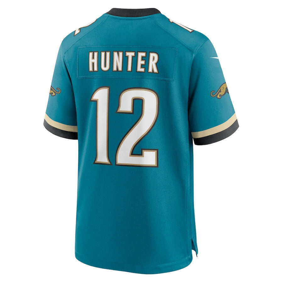 Travis Hunter 12 Jacksonville Jaguars 2025 Draft First Round Pick Alternate Game Player Men Jersey - Teal