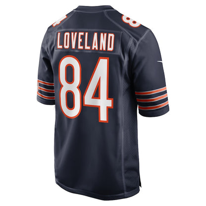 Colston Loveland 84 Chicago Bears 2025 Draft First Round Pick Game Men Jersey - Navy