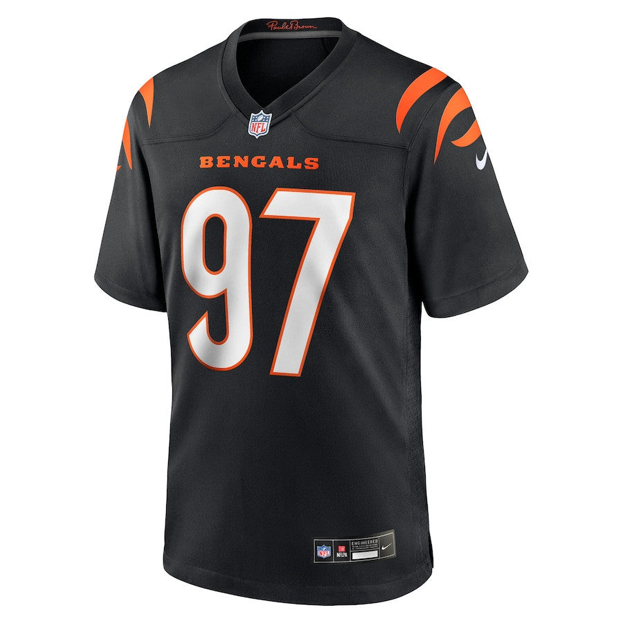 Shemar Stewart 97 Cincinnati Bengals 2025 Draft First Round Pick Game Men Jersey - Black