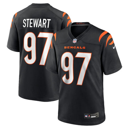 Shemar Stewart 97 Cincinnati Bengals 2025 Draft First Round Pick Game Men Jersey - Black
