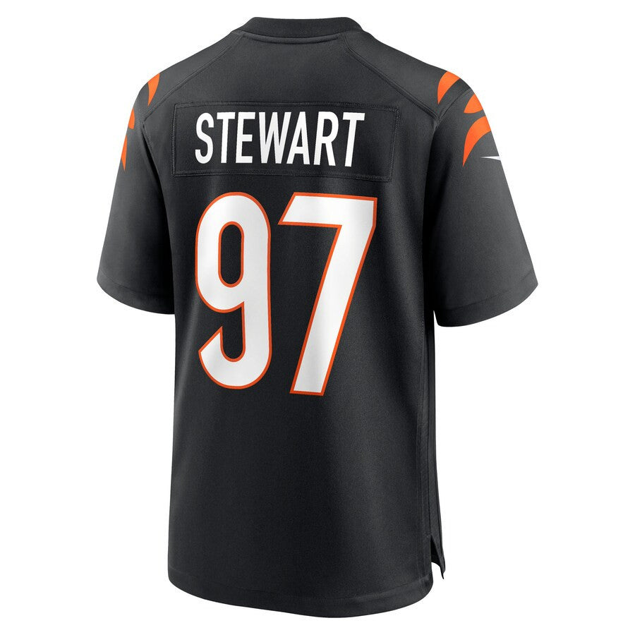Shemar Stewart 97 Cincinnati Bengals 2025 Draft First Round Pick Game Men Jersey - Black