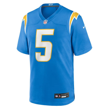 Trey Lance 5 Los Angeles Chargers Team Game Men Jersey - Powder Blue