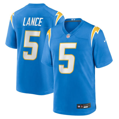 Trey Lance 5 Los Angeles Chargers Team Game Men Jersey - Powder Blue