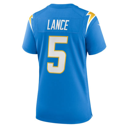 Trey Lance 5 Los Angeles Chargers Women's Team Game Jersey - Powder Blue
