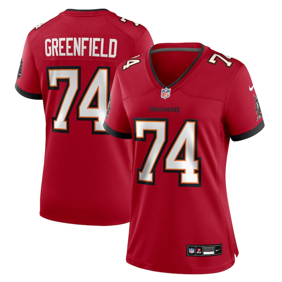 Garret Greenfield 74 Tampa Bay Buccaneers Women's Team Game Jersey - Red