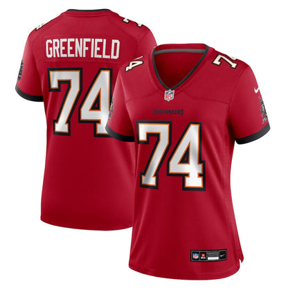 Garret Greenfield 74 Tampa Bay Buccaneers Women's Team Game Jersey - Red