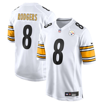 Aaron Rodgers 8 Pittsburgh Steelers Game Men Jersey - White