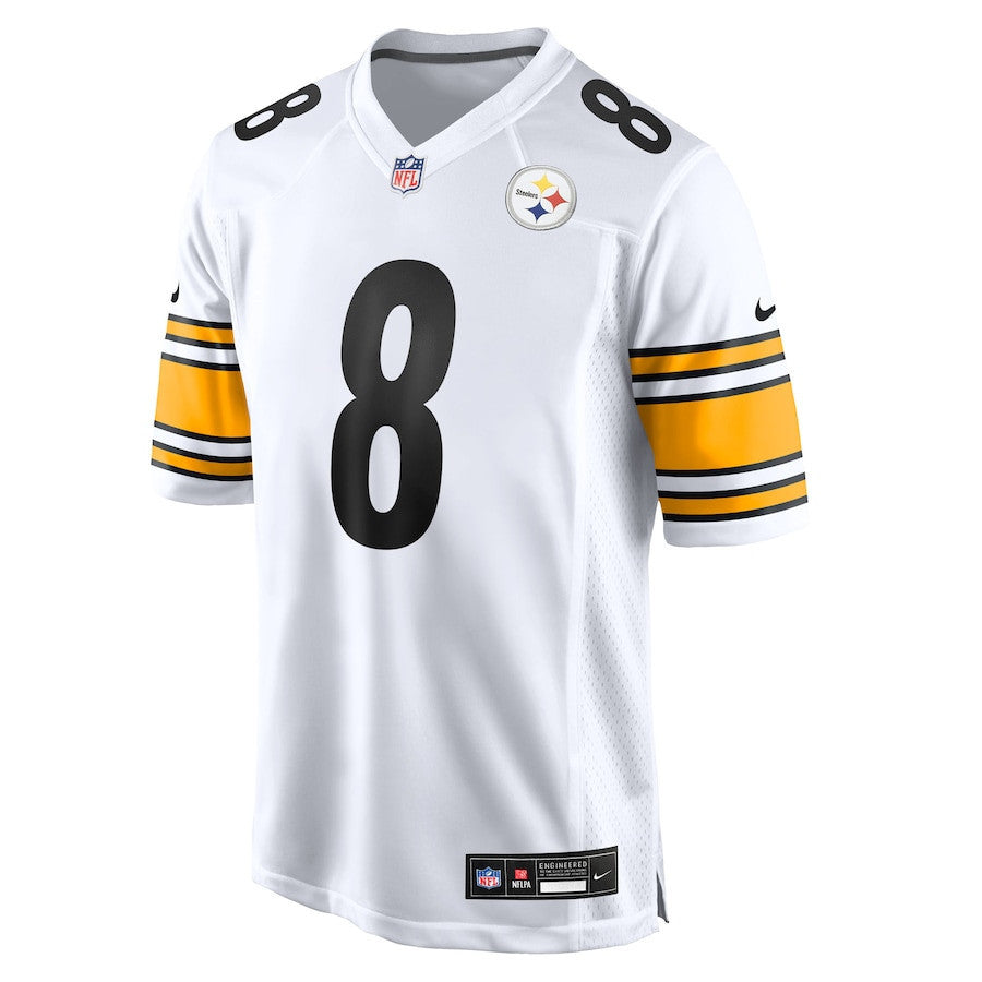 Aaron Rodgers 8 Pittsburgh Steelers Game Men Jersey - White