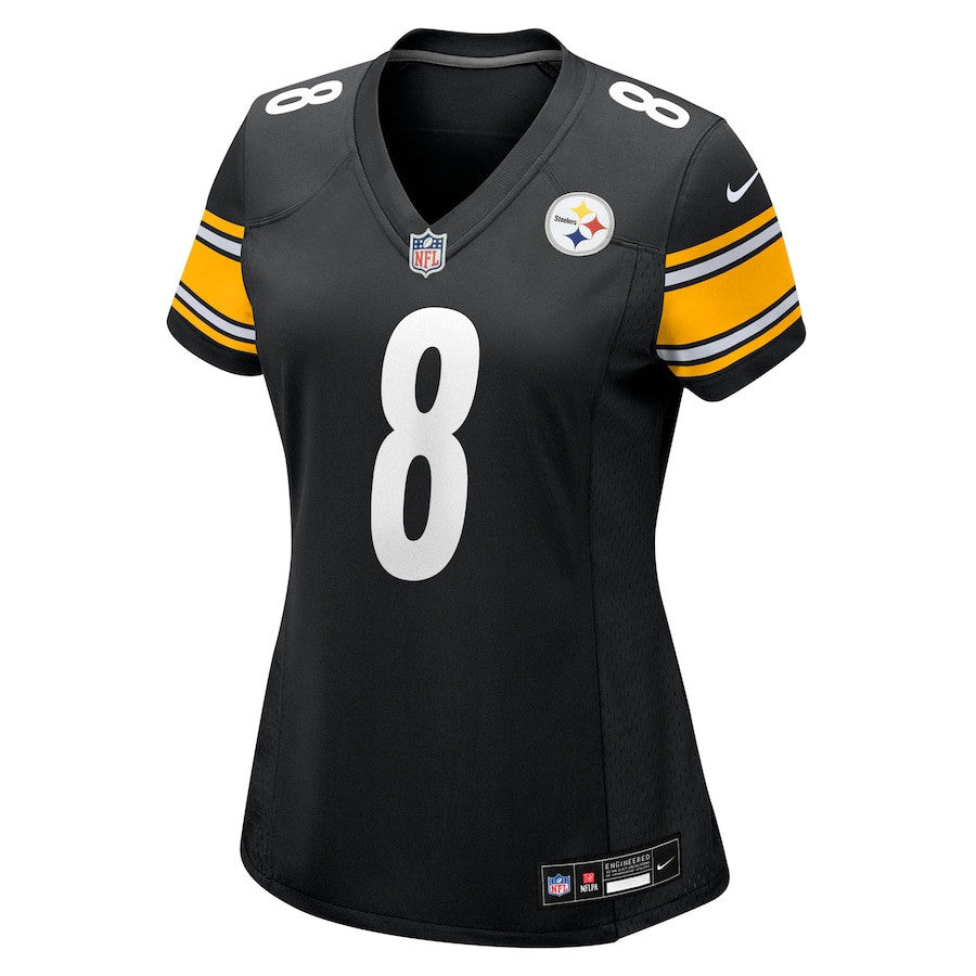 Aaron Rodgers 8 Pittsburgh Steelers Women's Game Jersey - Black