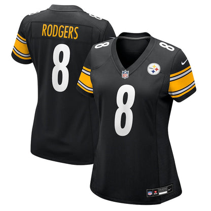 Aaron Rodgers 8 Pittsburgh Steelers Women's Game Jersey - Black