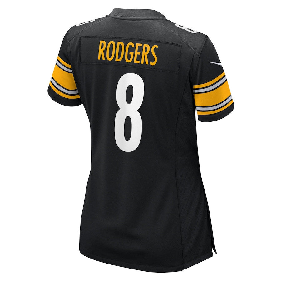 Aaron Rodgers 8 Pittsburgh Steelers Women's Game Jersey - Black