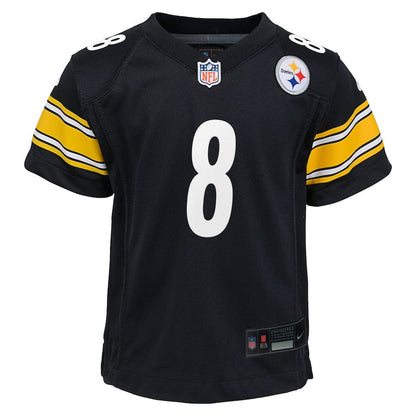 Aaron Rodgers 8 Pittsburgh Steelers YOUTH Game Jersey - Black