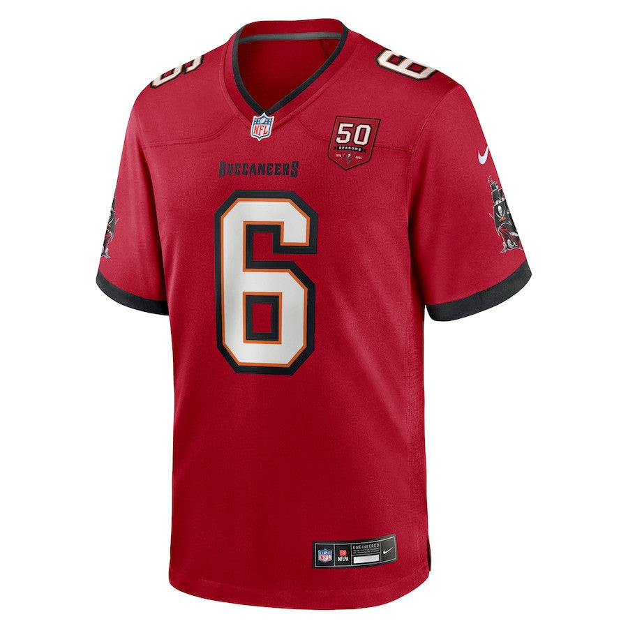 Baker Mayfield 6 Tampa Bay Buccaneers 50th Anniversary Game Men Jersey - Red