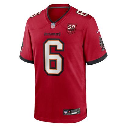 Baker Mayfield 6 Tampa Bay Buccaneers 50th Anniversary Game Men Jersey - Red