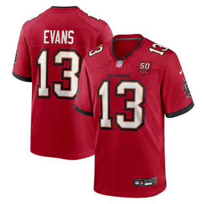 Mike Evans 13 Tampa Bay Buccaneers 50th Anniversary Game Men Jersey - Red