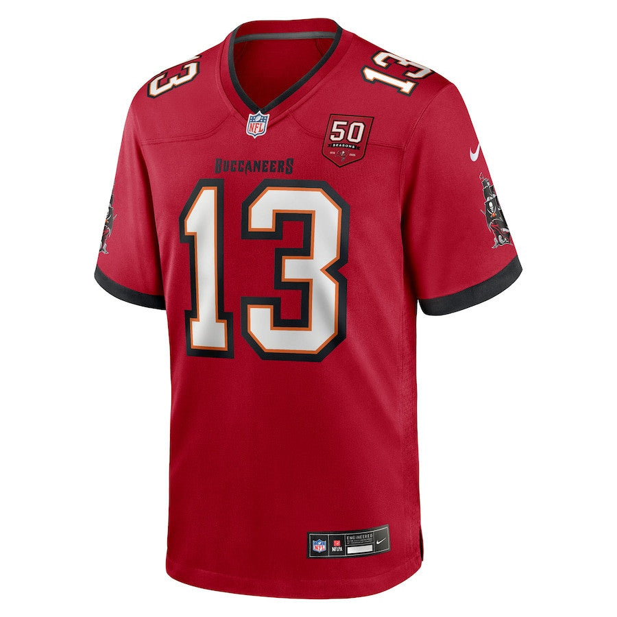 Mike Evans 13 Tampa Bay Buccaneers 50th Anniversary Game Men Jersey - Red