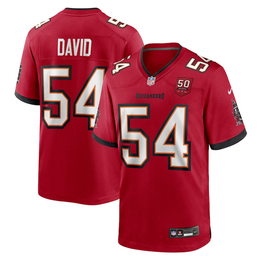 Lavonte David 54 Tampa Bay Buccaneers 50th Anniversary Game Men Jersey - Red
