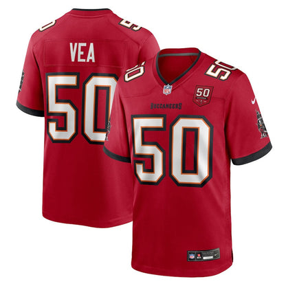 Vita Vea 50 Tampa Bay Buccaneers 50th Anniversary Game Men Jersey - Red