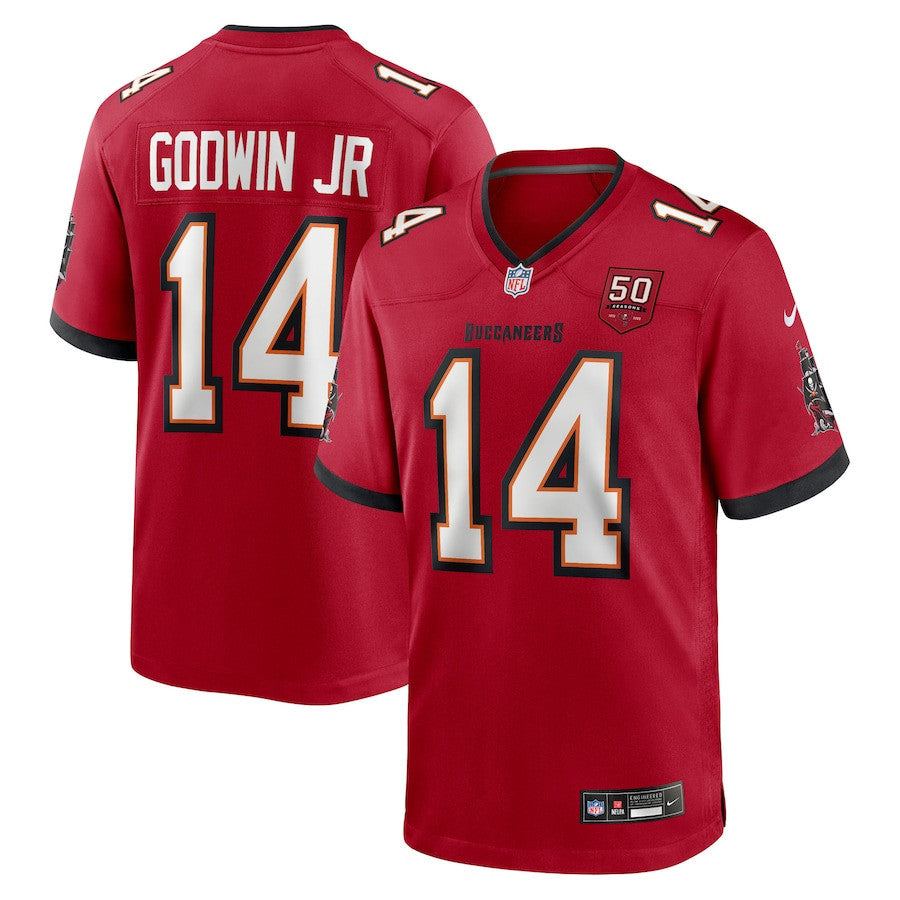 Chris Godwin Jr. 14 Tampa Bay Buccaneers 50th Anniversary Game Men Jersey - Red