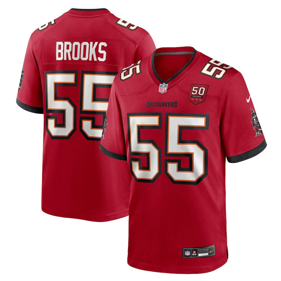 Derrick Brooks 55 Tampa Bay Buccaneers 50th Anniversary Game Men Jersey - Red