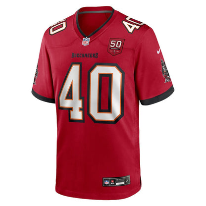 Mike Alstott 40 Tampa Bay Buccaneers 50th Anniversary Game Men Jersey - Red