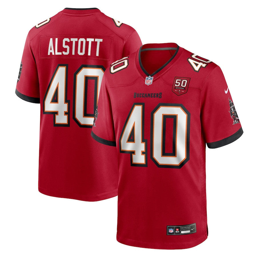 Mike Alstott 40 Tampa Bay Buccaneers 50th Anniversary Game Men Jersey - Red