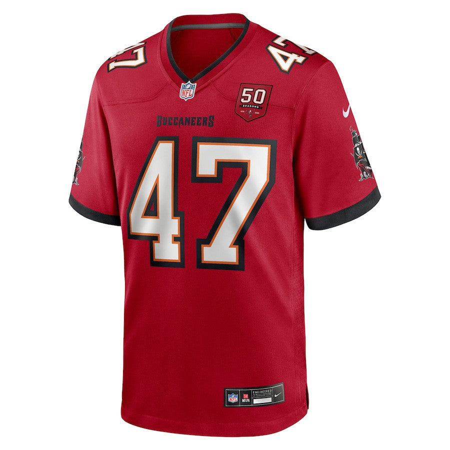 John Lynch 47 Tampa Bay Buccaneers 50th Anniversary Game Men Jersey - Red
