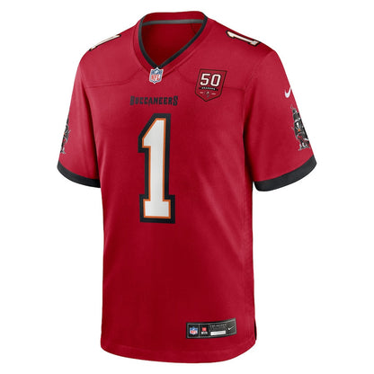 Rachaad White 1 Tampa Bay Buccaneers 50th Anniversary Game Men Jersey - Red