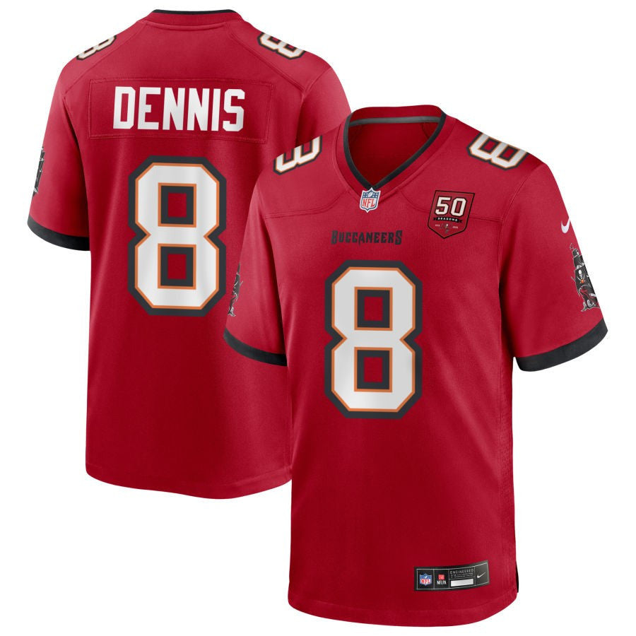 SirVocea Dennis 8 Tampa Bay Buccaneers 50th Anniversary Game Men Jersey - Red