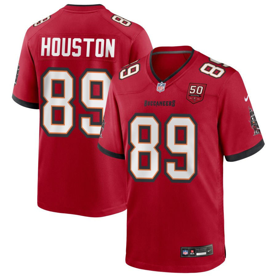 Dennis Houston 89 Tampa Bay Buccaneers 50th Anniversary Game Men Jersey - Red