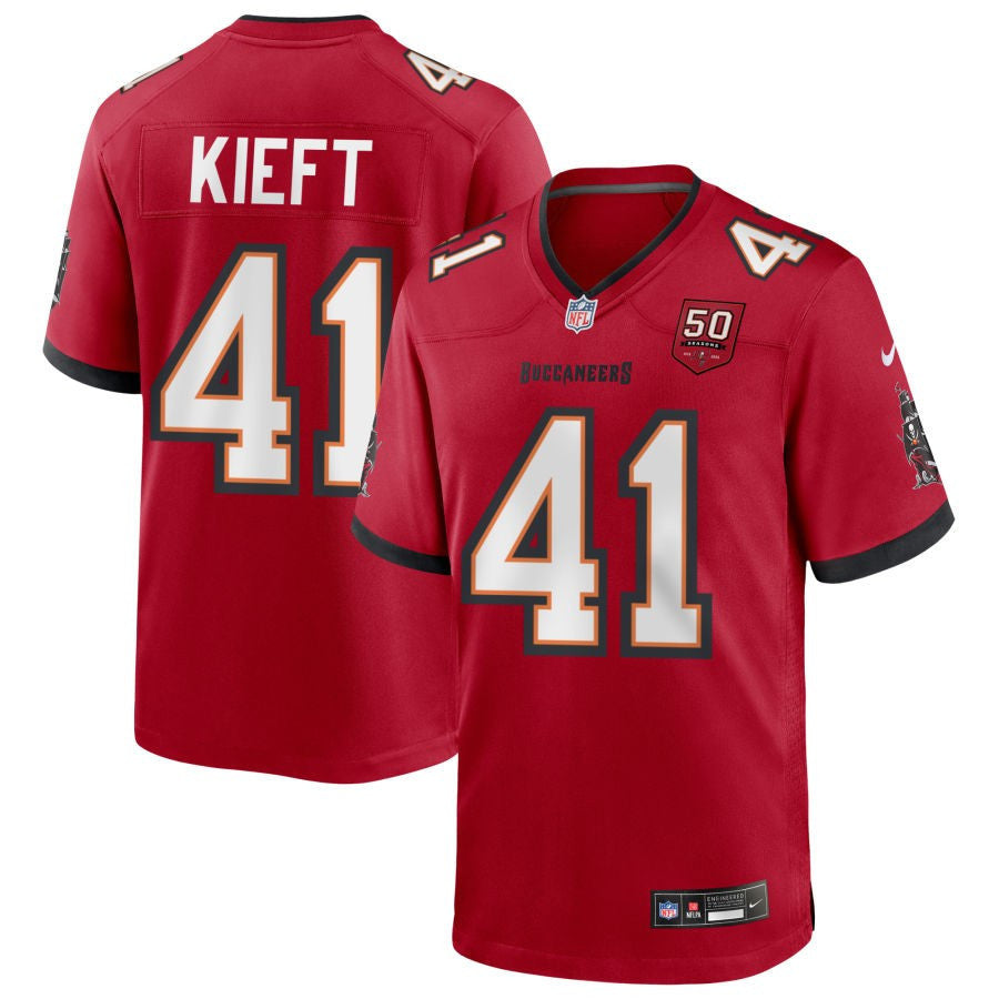Ko Kieft 41 Tampa Bay Buccaneers 50th Anniversary Game Men Jersey - Red