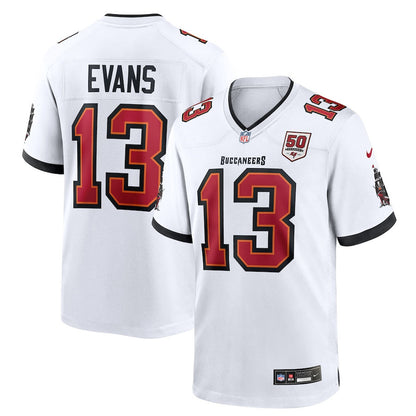 Mike Evans 13 Tampa Bay Buccaneers 50th Anniversary Game Men Jersey - White