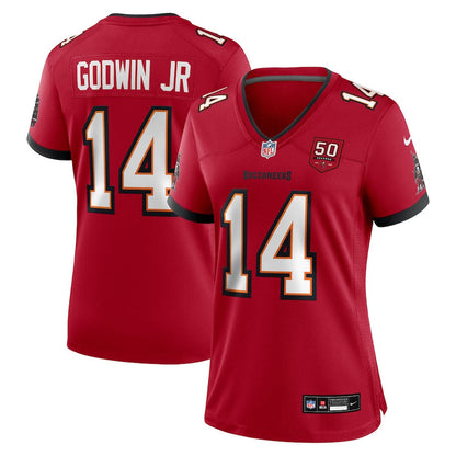 Chris Godwin Jr. 14 Tampa Bay Buccaneers Women's 50th Anniversary Game Jersey - Red